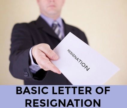 Ejemplo simple de carta de renuncia