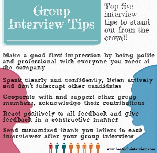 Lista de consejos para entrevistas grupales
