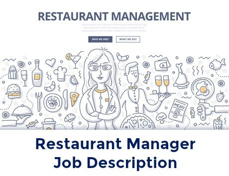 Concepto de gestión de restaurantes con iconos relacionados con la gestión de restaurantes