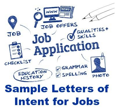Ejemplos de cartas de intención de empleo